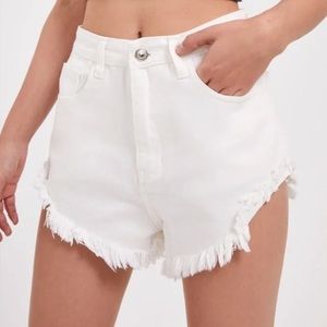 NWOT Distressed White Wild Fable Jean Shorts